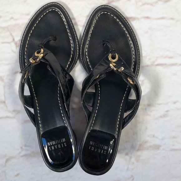 Stuart Weitzman sandals. Size 7.5. Black - Picture 5 of 8